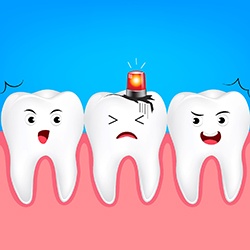 tooth illustration for cost of emergency dentistry in Groveport 